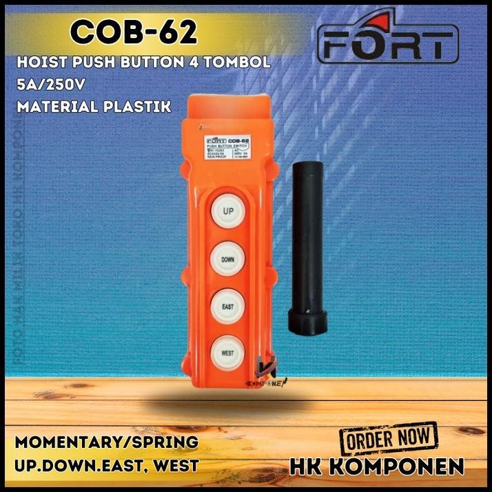 DISKON HOIST 4 TOMBOL COB-62  HOIST CRANE PUSH BUTTON FORT 