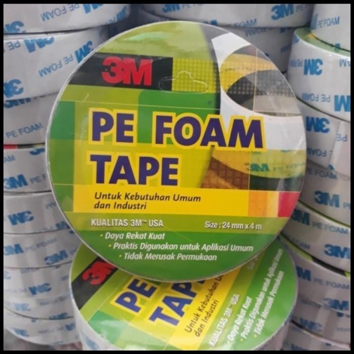 

TERMURAH DOUBLE TAPE 3M PE FOAM TAPE 24MM X 4M KUALITAS 3M USA !!!!