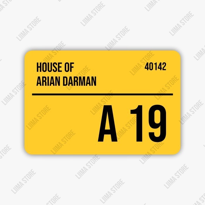 CUSTOM NOMOR RUMAH AESTHETIC 20x30cm PLAT ALUMUNIUM