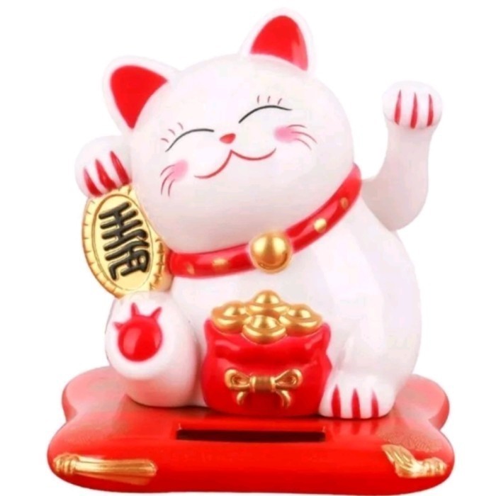 Selamat Datang Kucing Solar Jumbo/Pajangan Kucing Hoki/ Manekineko