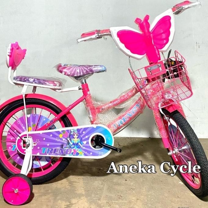 Sepeda Anak Cewek Roda Empat Mini Trendy Princess 16 Inch Ataransya
