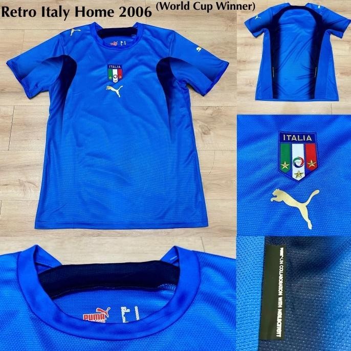 Jersey Bola Retro Italy Home 2006 Grade Ori Import Juragankawan12