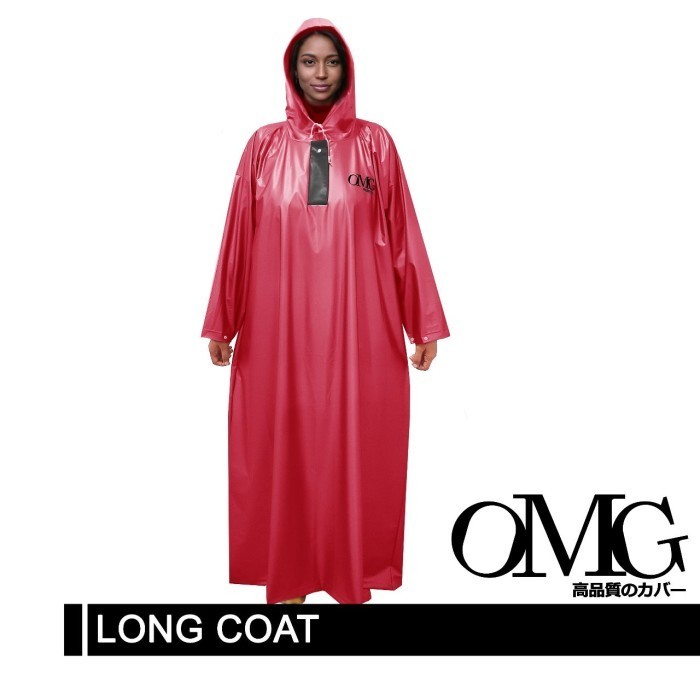 Jas Hujan Muslimah Rok Gamis Jubah Long Coat Wanita Pvc Omg Raincoat