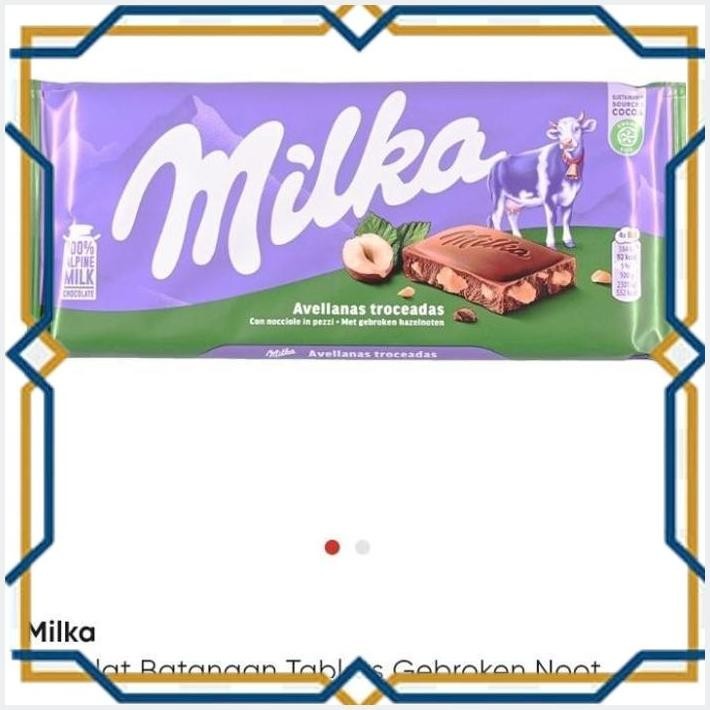 

[LDY] MILKA COKELAT BATANGAN TABLETS GEBROKEN NOOT 100GR