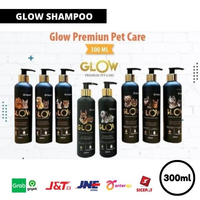 Glow Shampo Premium Pet Care 300Ml/ Shampoo Hewan Anjing Kucing