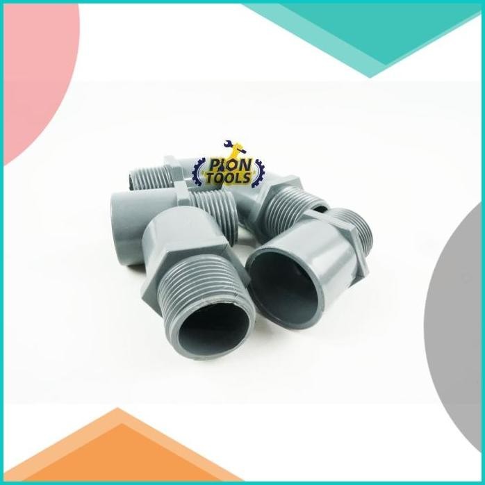 JAYA ORI Sok drat luar PVC ts 1" SDL pvc sock drat luar pvc valve 19F3