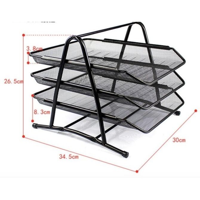

Rak Kertas Dokumen Surat 3 Susun / Paper Document Letter Tray 3 Tier LA