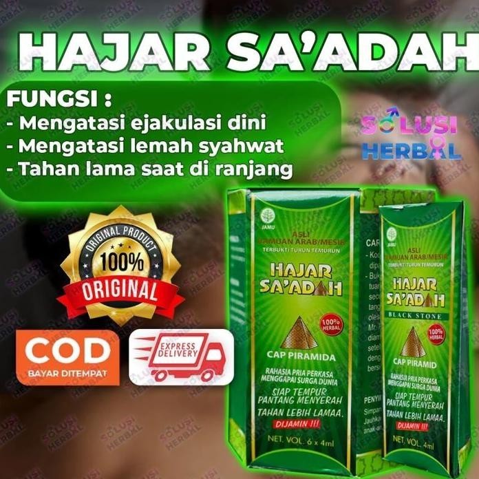 Paling dicari hajar saadah original 100% obat kuat pria tahan lama oles