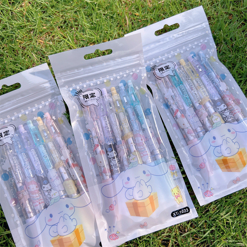 

FREE SHIPPING / READY BALI 6 PCS/SET SANRIO PULPEN GEL MEKANIK 0.5MM LUCU BALLPOINT MEKANIK BLACK INK KARTUN BERBAGAI MACAM MOTIF PENA SEKOLAH KANTOR PELAJAR ASTHETIC ALAT TULIS ANAK