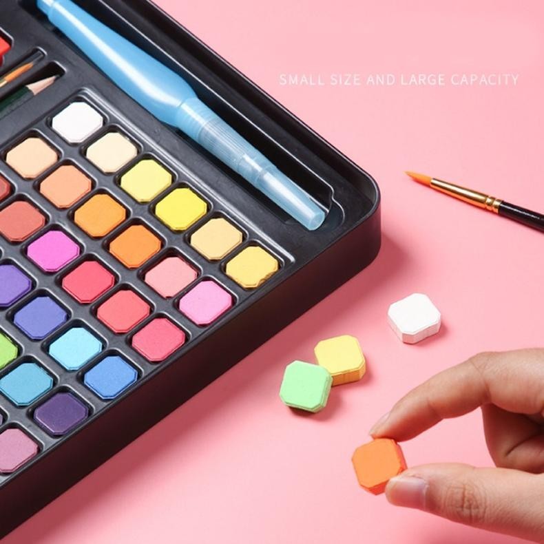 

KAIKKI WATERCOLOR PAINT SET CAT AIR WARNA 24/36/48 - SOLID ALAT CAT AIR WATERCOLOR SET (TERMASUK KUAS DAN KERTAS GAMBARA) TERLARIS