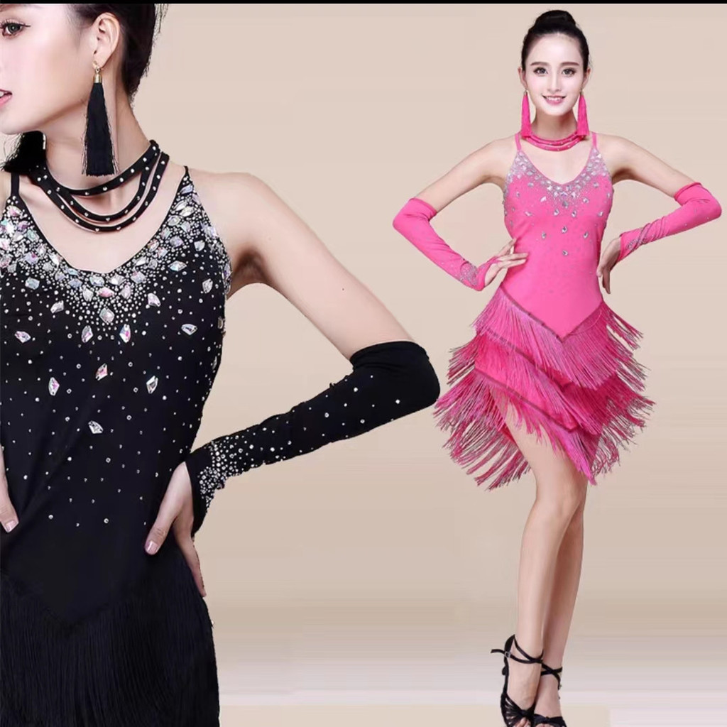 Latin Dance Dress Professional Racing Suit Tassel Latin Dance Skirt New Adult Performance Costume Da