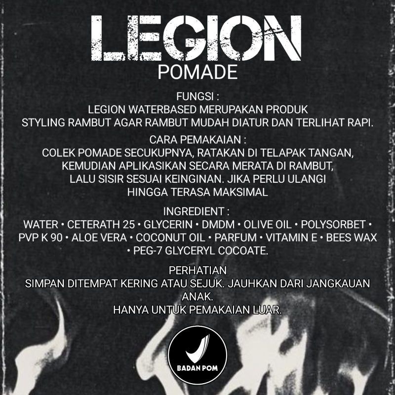 Legion Pomade Waterbased 100Gram