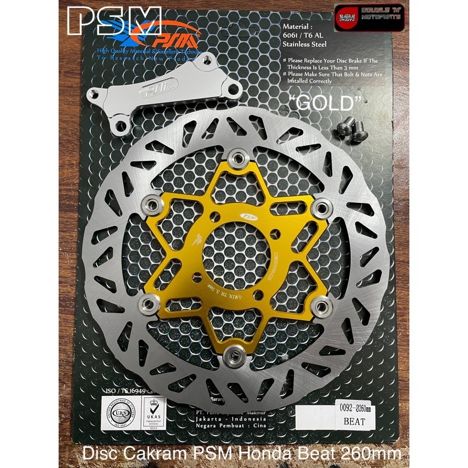 Disk Piringan Cakram Psm Honda Beat 260Mm Disc Cakram Psm