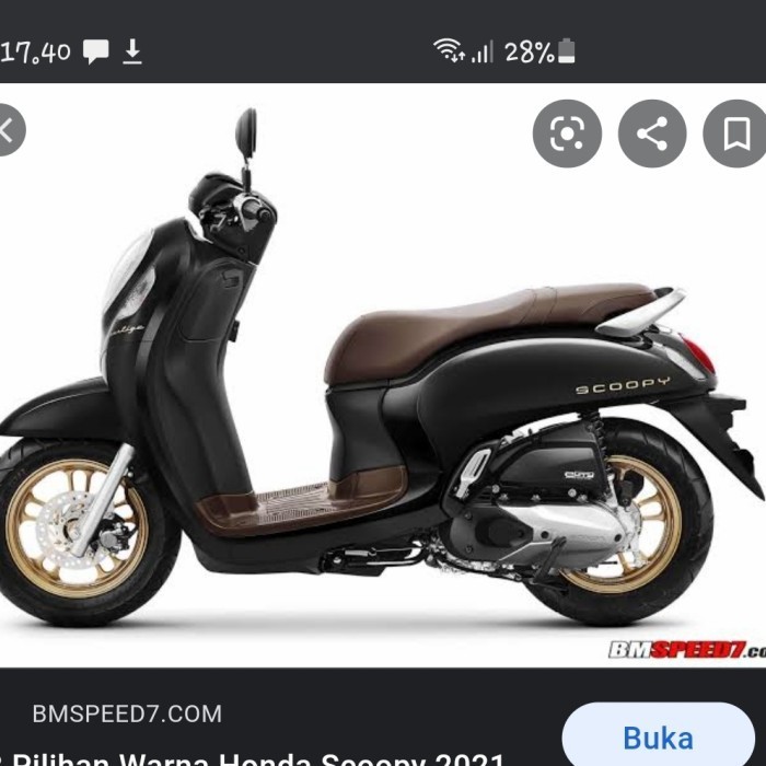 Emblem New Scoopy 2021 Chrome/Gold Original