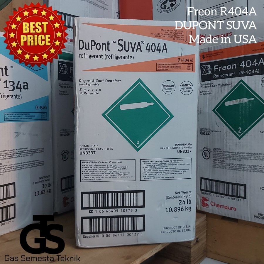 FREON R404A DUPONT SUVA | FREON R404 DUPONT USA | FREON R 404A DUPONT