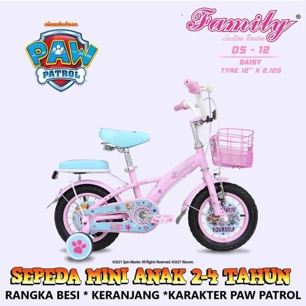 SEPEDA ANAK FAMILY DAISY 12 INCI CTB STEEL 2-4 TAHUN CITY BIKE