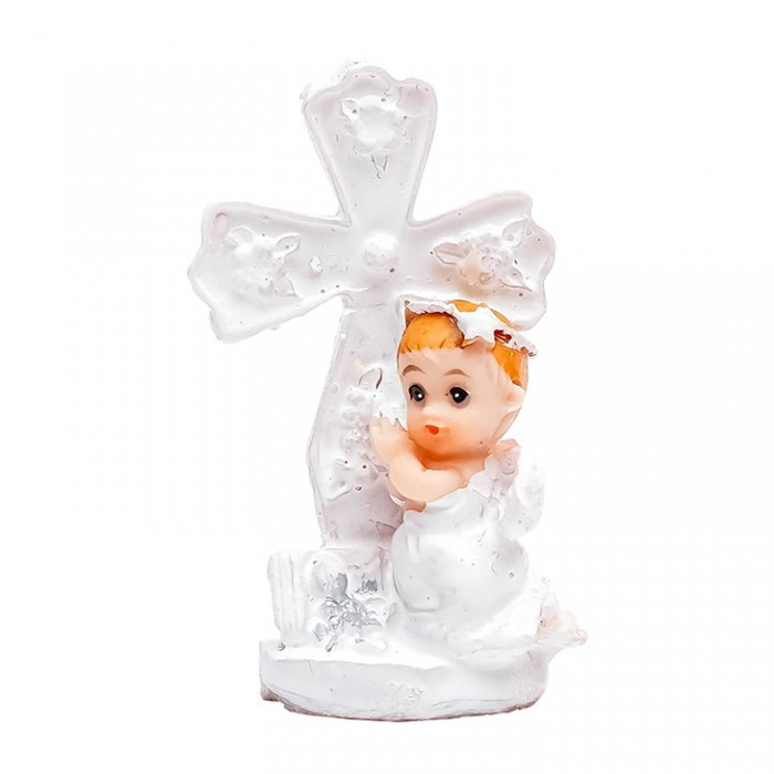 Min Pajangan Malaikat Kecil / Bunga Salib - Patung Rohani- Pajangan Patung