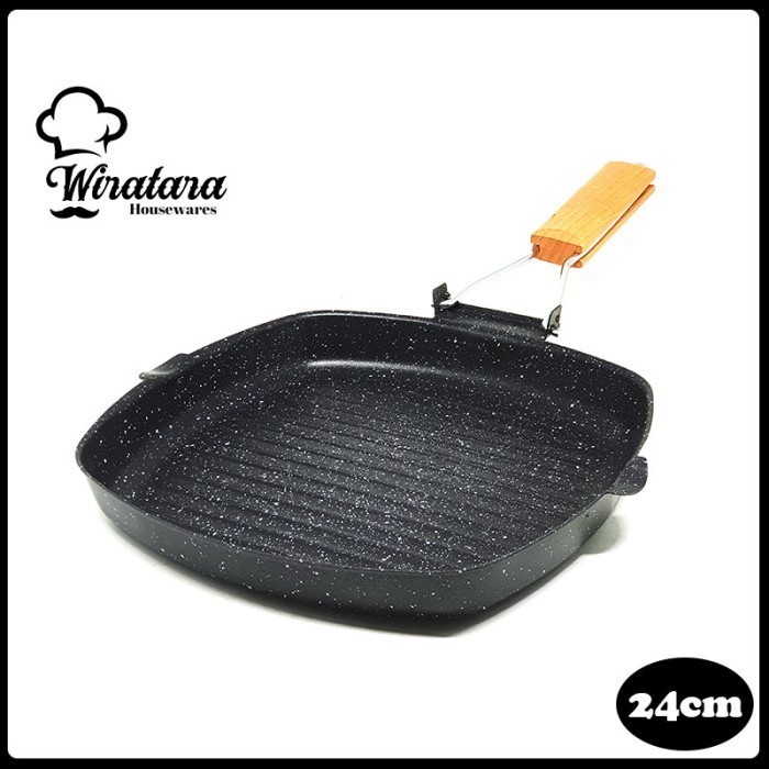 .........] Calypso Frying Grill Pan Tanpa Minyak 24cm Pemanggang Bbq Anti Lengket