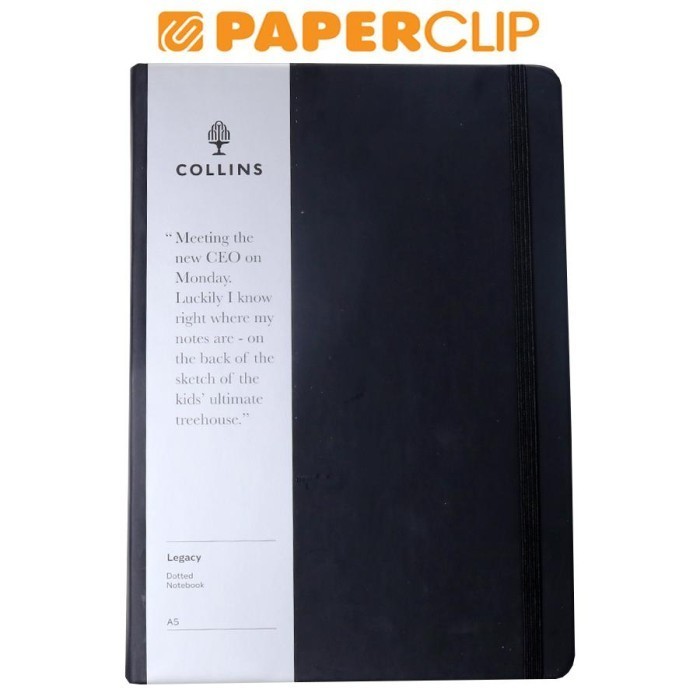 

NOTEBOOK A5 COLLINS LEGACY CL53ND-01 DOTTED BLACK HRG DISKON