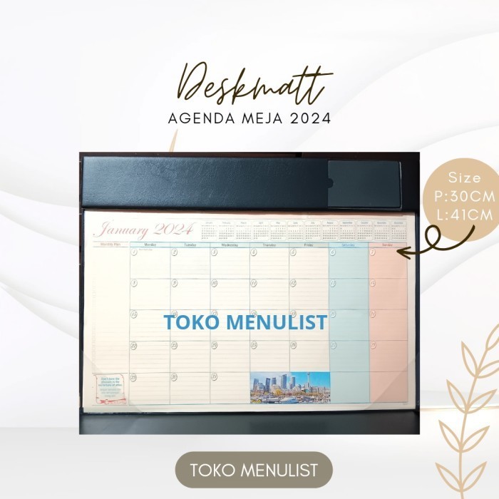 

DISKON Original Agenda 2023 Agenda Meja Table Planner Deskmatt Ukuran Sedang