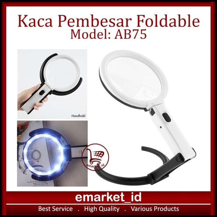 

TERMURAH KACA PEMBESAR FOLDABLE LED AB75 / LUP LENSA MAGNIFIER HANDHELD LIPAT !!!!!