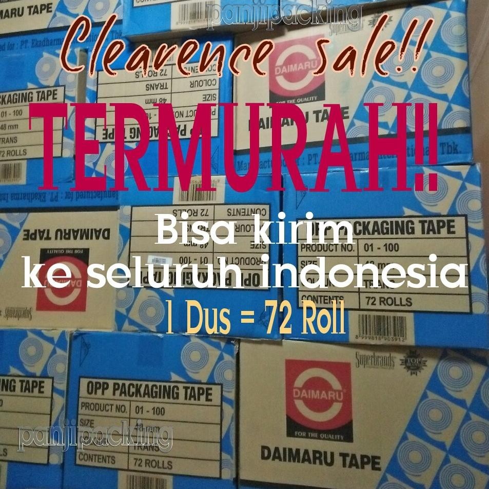 

Banyak Promooo !!! Lakban Daimaru 1 Dus Isi 72Pcs Lebar 2 Inch 48Mm X 90 Yard Bening Coklat Gojek Bandung