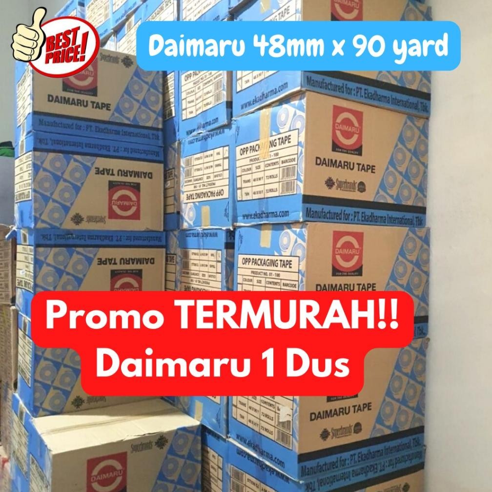 

Lagi Promooo !!! 1 Dus Lakban Daimaru Isi 72Pcs 48Mm X 90 Yard