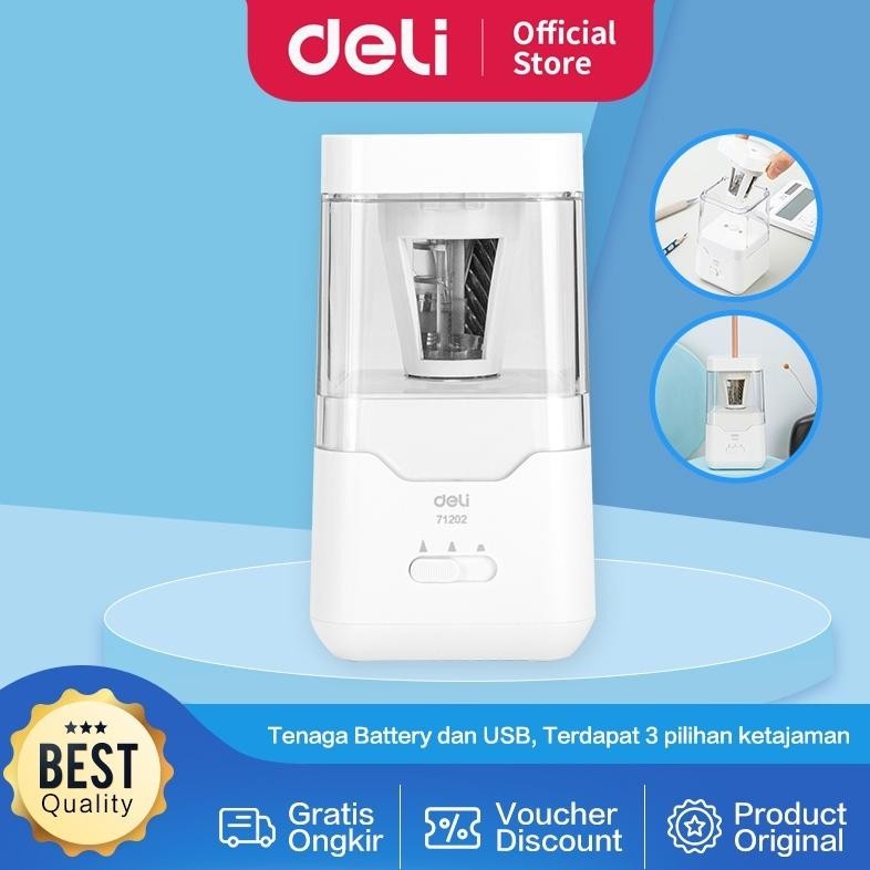 

Sedang Promooo !!! Deli Electric Pencil Shaener / Rautan Pensil Otomatis 3 Pilihan Ketajaman Pisau Baja E71202