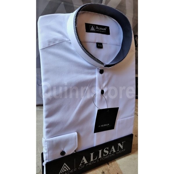 ALISAN ORIGINAL KEMEJA KOKO KOMBINASI - LENGAN PANJANG REGULER PUTIH