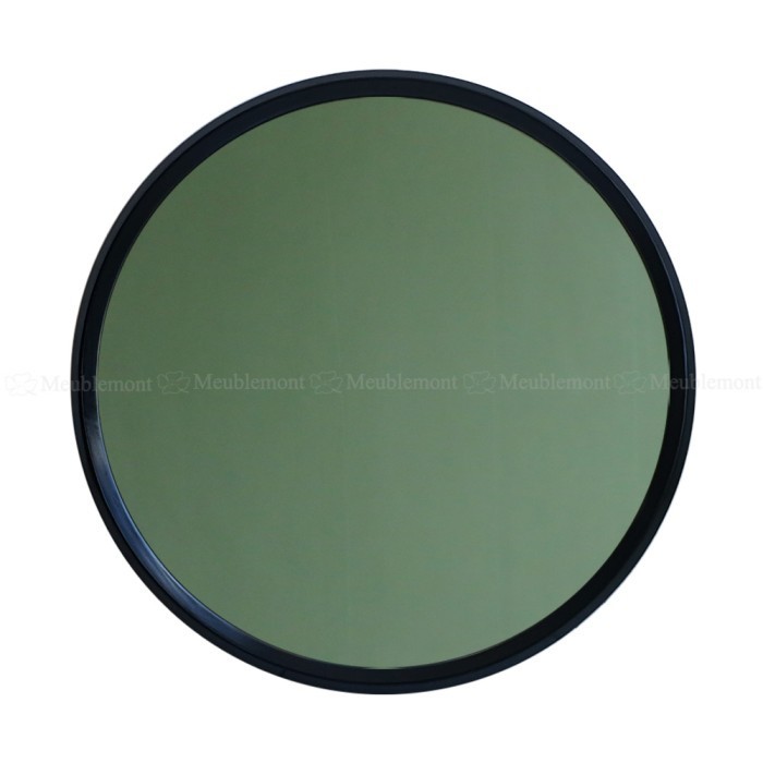 MEUBLEMONT LOUIS ROUND MIRROR 80CM - BLACK