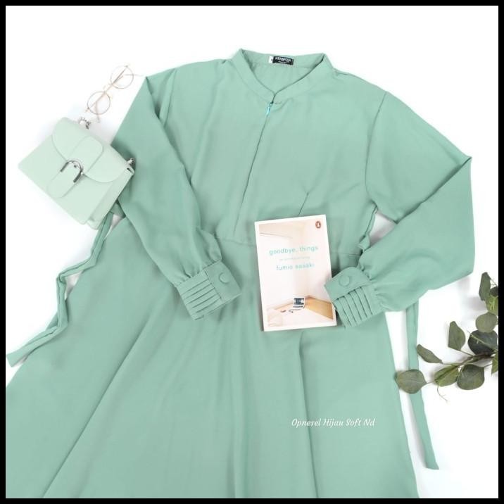 DISKON) GAMIS OPNESEL POLOS/GAMIS MINT/GAMIS HIJAU MUDA/GAMIS HIJAU SOFT/GAMIS Silahkan diorder