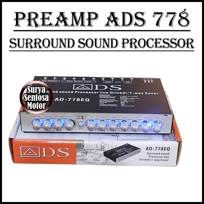 TERBARU PREAMP PARAMETRIK EQUALIZER SURROUND SOUND AUDIO MOBIL 7 WAY XOVER  