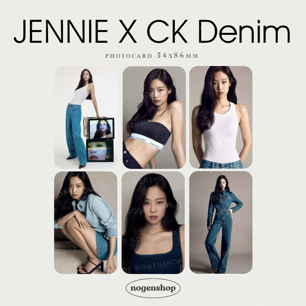 [UNOFFICIAL/FANMADE] PHOTOCARD PC BLACKPINK JENNIE X CALVIN KLEIN / CK DENIM 2024