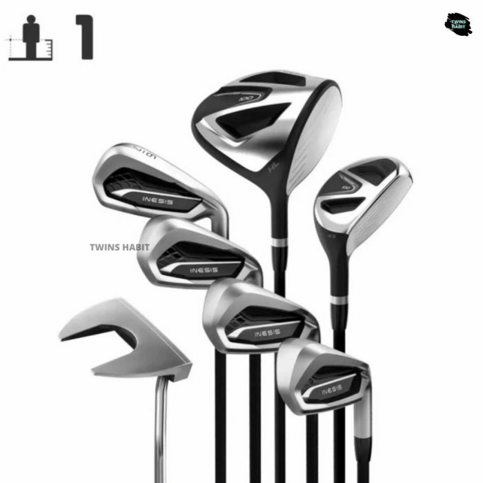 STICK GOLF FULL SET DEWASA 7 CLUBS 100 RH SIZE 1 CARBON SHAFT INESIS