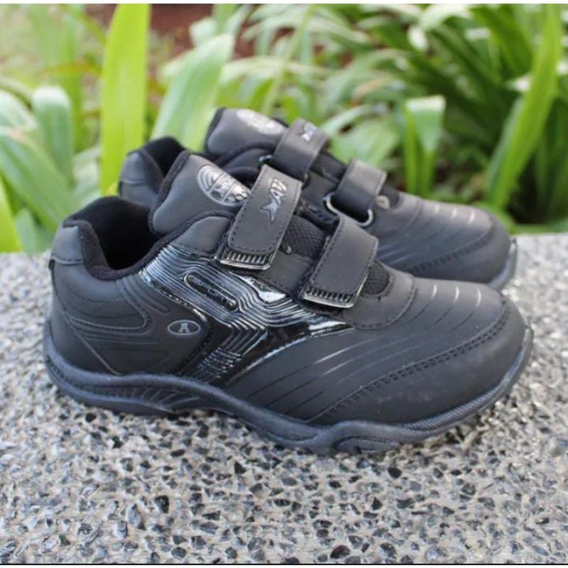 T13 [ORIGINAL] SEPATU ANAK SEKOLAH PRO ATT LST / PRO ATT JAGUAR / SEPATU SEKOLAH ANAK HITAM HITAM /