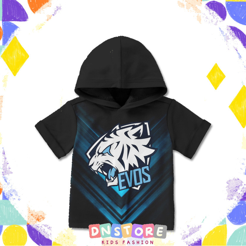 Kaos Hoodie Anak Evos v2 Baju Hoodie Film Animasi Kartun Anak Evos 3D Printing Untuk Umur 1-12 Tahun