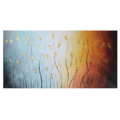 Abstrak Seni Lukisan Kanvas Cetak Pohon Merak Tanpa Bingkai 60X120
