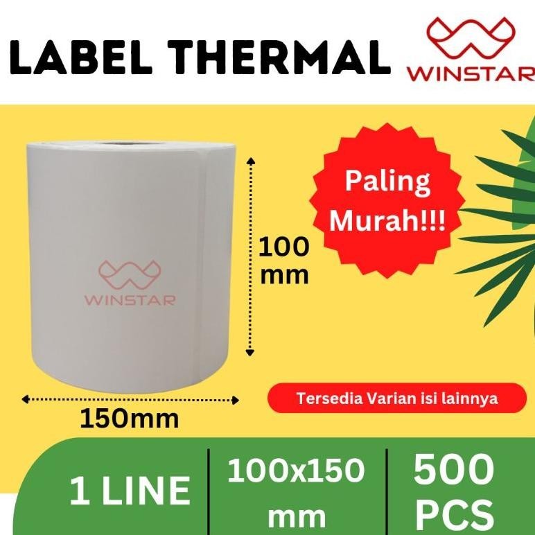 

LABEL STIKER THERMAL 100X150 MM 10X15CM 500PCS COD