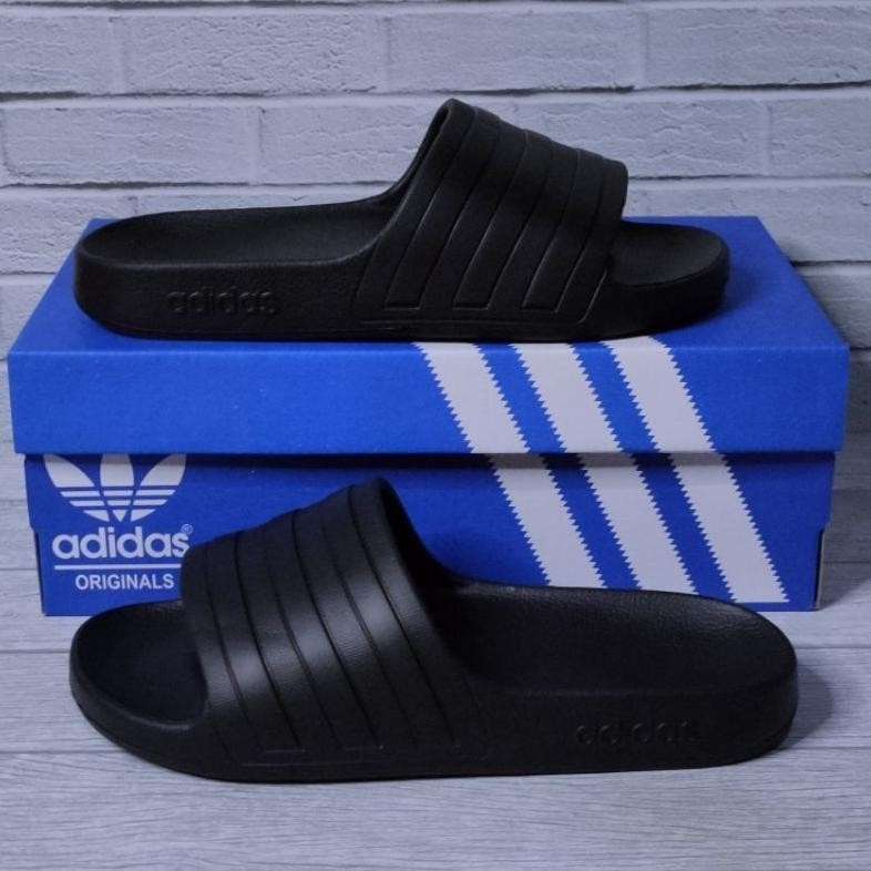 SANDAL ADIDAS ADILETTE SLIDE BLACK 100% GRADE ORIGINAL MADE IN VIETNAM COD