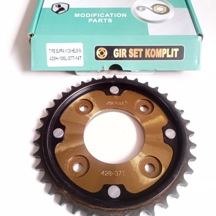Gear Gir Set Paket Supra X 125 Helm In Lama Fi Injeksi 428 108 37T 14T