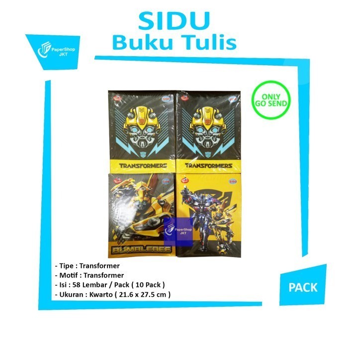 

GOSEND!! Buku Tulis SINAR DUNIA / SIDU 58 Lembar TRANSFORMER - PERPACK HRG DISKON