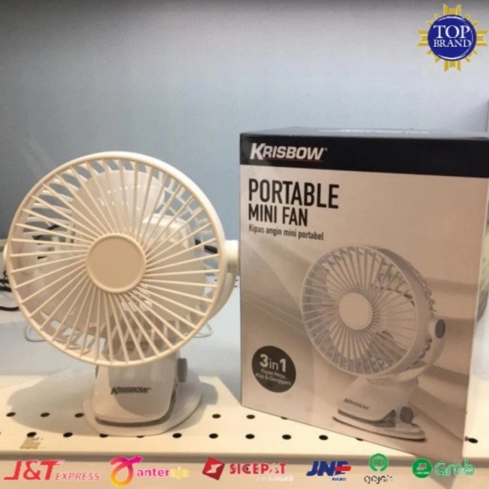 KRISBOW PORTABLE MINI FAN / KIPAS GENGGAM / KIPAS ANGIN JEPIT KRISBOW