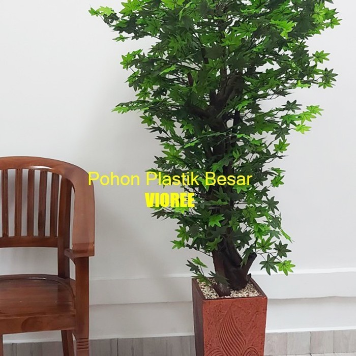  Pohon Maple Plastik Besar Tinggi 170Cm Mapple Jepang Hijau