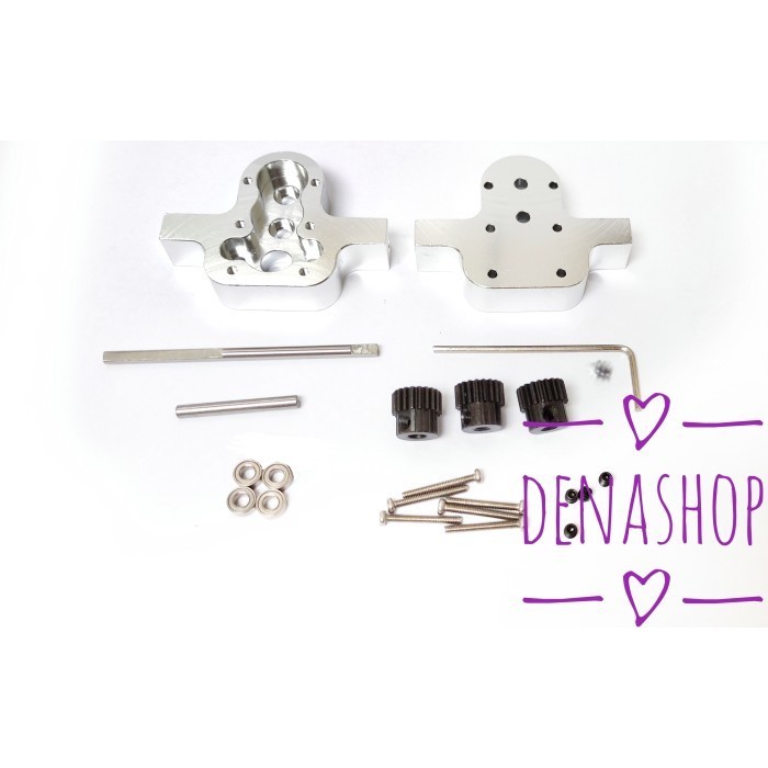 CASE CASING KIT SET GEARBOX SINGLE SPEED METAL UNTUK MN D90 MN99 WPL
