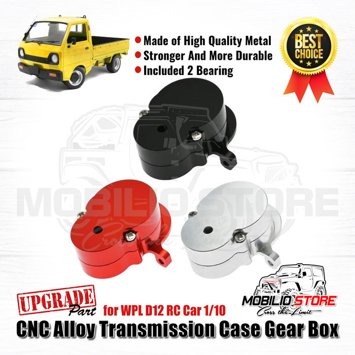 UPGRADE PART METAL ALLOY TRANSMISSION CASE GEARBOX FOR WPL D12 RC CAR