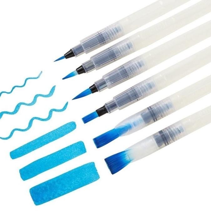 

High Quality Refillable Pilot Paint Brush Water Color Brush Ink Pen Soft Set 6