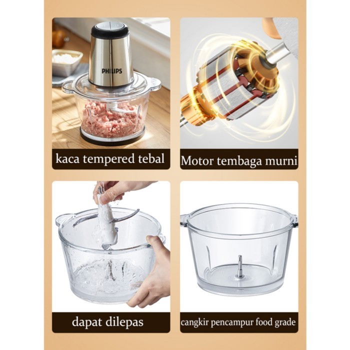 Chopper Daging Philips Blender Penggiling Food Multifungsi