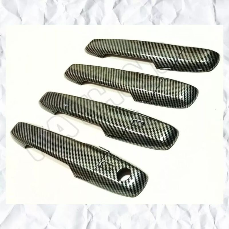 Cover handle pegangan pintu mobil avanza xenia veloz carbon