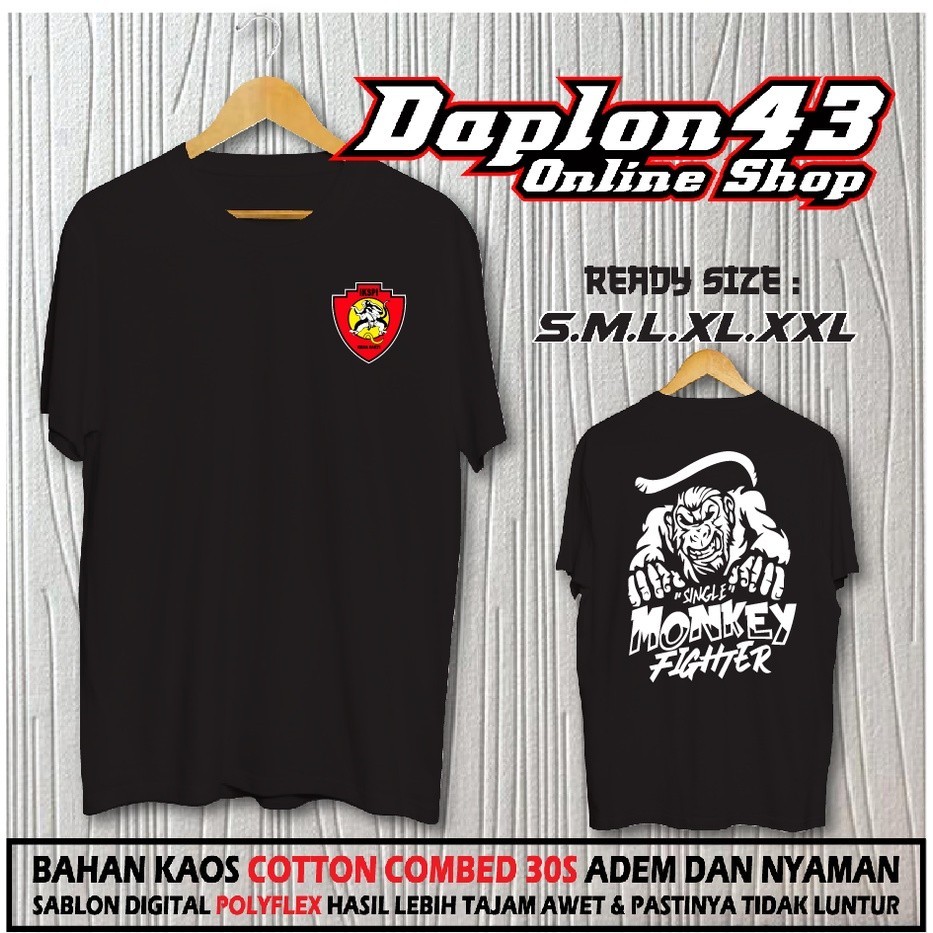 KAOS LOGO IKS.PI SILUET SINGLE MONKEY FIGHTER // KAOS PENCAK SILAT INDONESIA // KAOS DISTRO KERA SAK