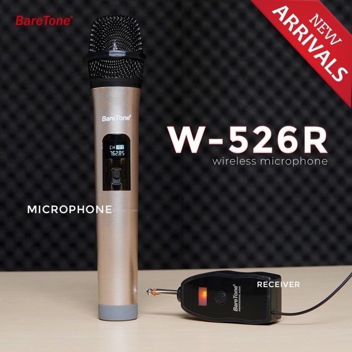 Mic Wireless Baretone W-526R Microphone Wireless Baretone Original